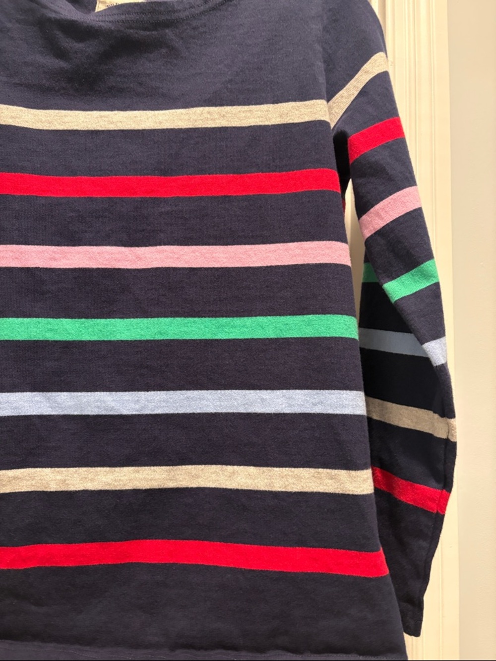Joules Navy Long-Sleeve Striped Top - Picture 3 of 6